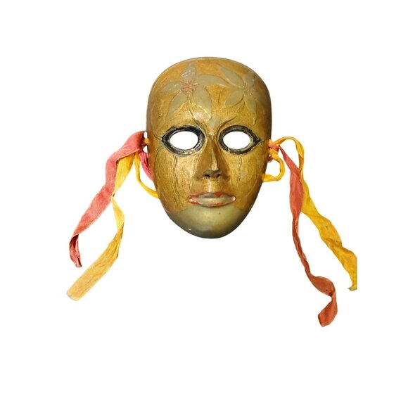 vintage solid brass home decor Harlequin Celestial Hand Painted Enamel Wall Deco - Picture 8 of 8